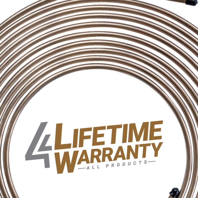 4LIFETIMELINES 25 ft 1/4 True Copper-Nickel Alloy Non-Magnetic Brake Line Replacement Tubing Coil and Fitting Kit, 16 Fittings Included, Inverted Flare, SAE Thread, 0.028 inch wall thickness - Image 3